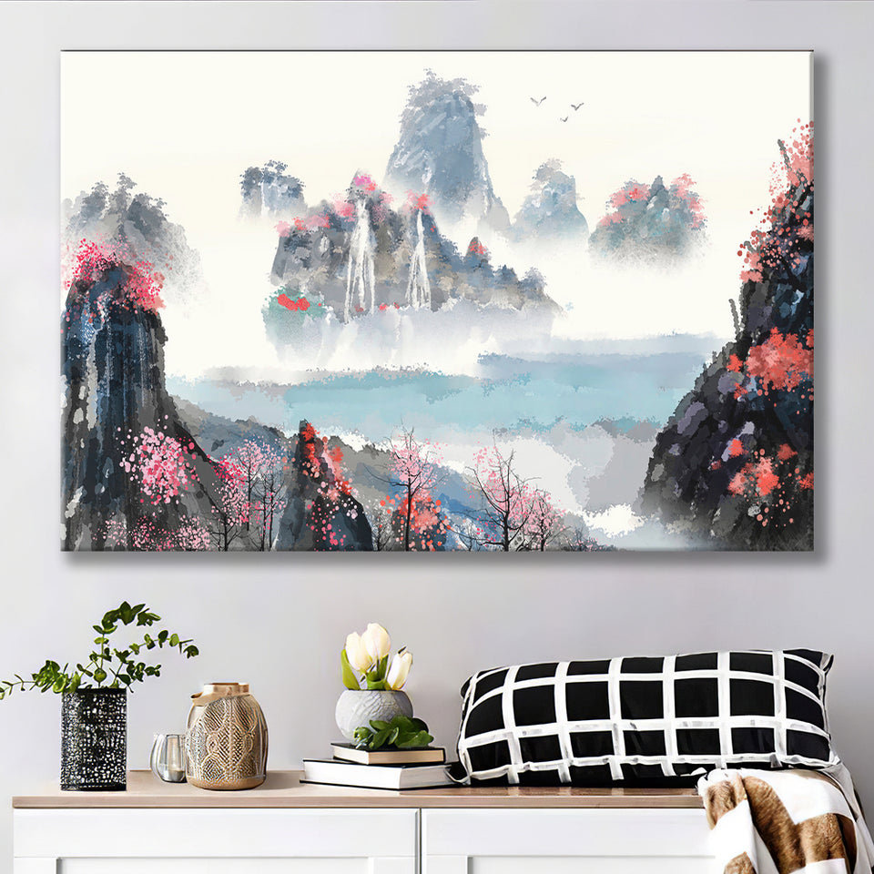 Sakura Canvas Landscape Canvas Prints Wall Art Decor - Painting Canvas,Home Decor, Ready to Hang