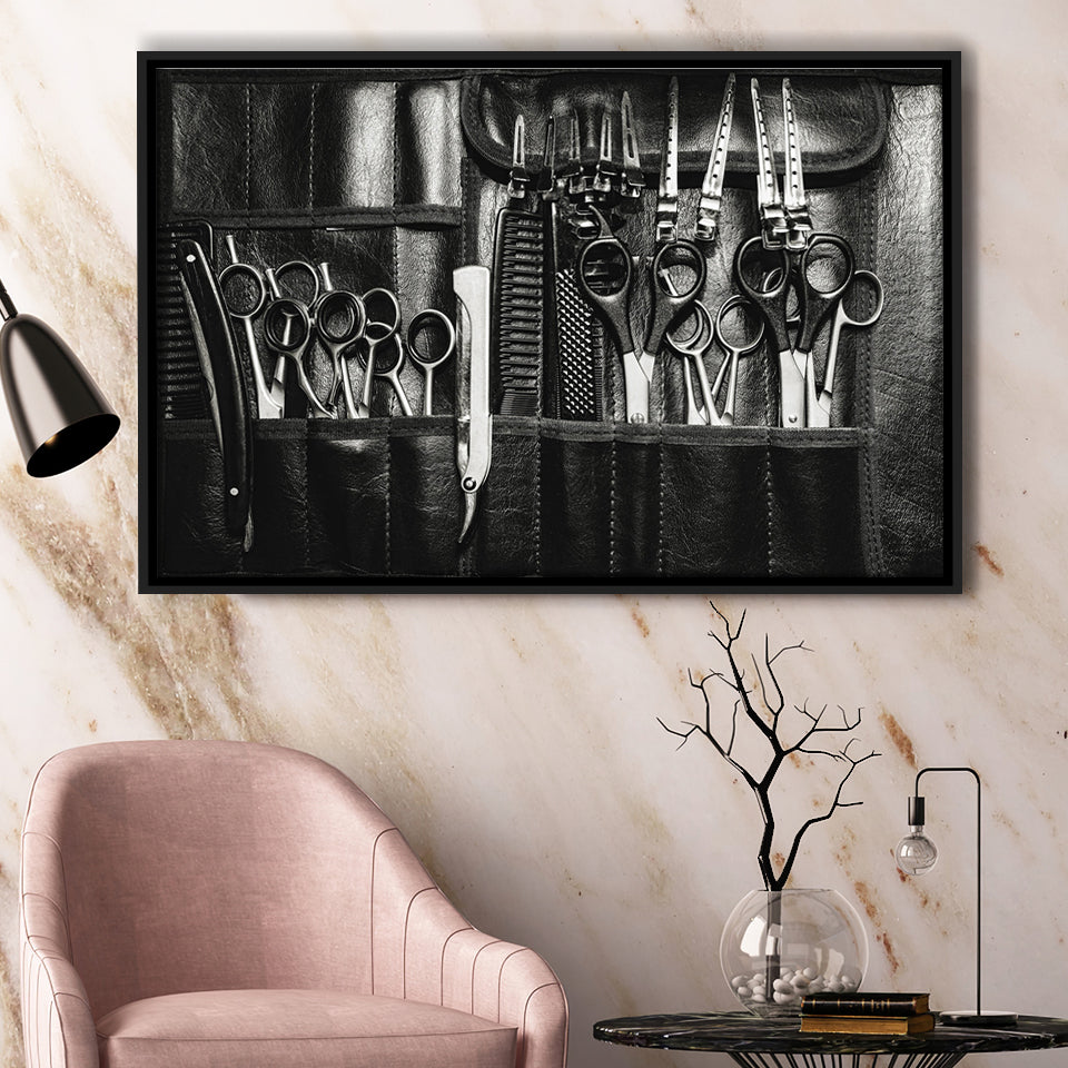 Salon Decor Wall Art Haircare Masterpiece Framed Canvas Prints Wall Art - Painting Prints, Wall Decor, Floating Frame
