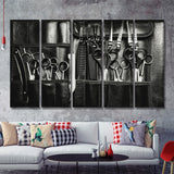 Salon Decor Wall Art Haircare Masterpiece 5 Piece Canvas Prints Wall Art - Painting Prints, Wall Decor,Multi Panels