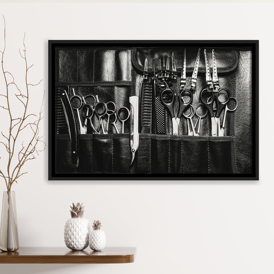 Salon Decor Wall Art Haircare Masterpiece Framed Canvas Prints Wall Art - Painting Prints, Wall Decor, Floating Frame
