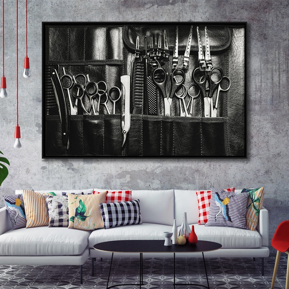 Salon Decor Wall Art Haircare Masterpiece Framed Canvas Prints Wall Art - Painting Prints, Wall Decor, Floating Frame