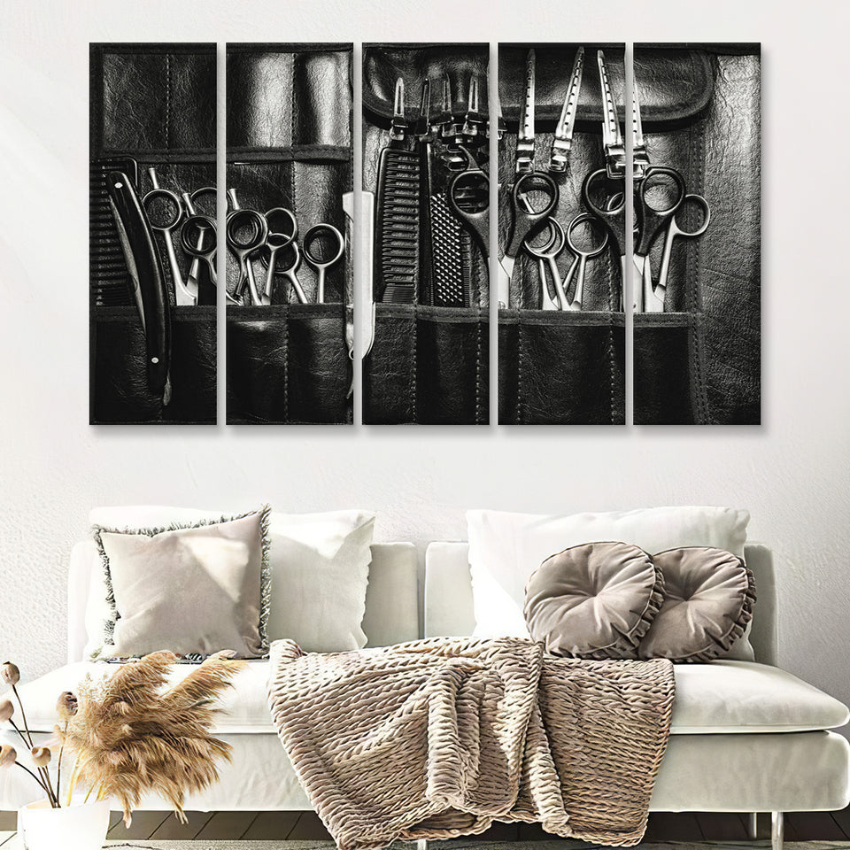 Salon Decor Wall Art Haircare Masterpiece 5 Piece Canvas Prints Wall Art - Painting Prints, Wall Decor,Multi Panels