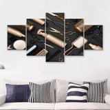 Salon Tools Shop Decor 5 Pieces Canvas Prints Wall Art - Painting Canvas, Multi Panels, Wall Decor