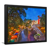 San Antonio Texas Usa Cityscape River City Art Watercolor Framed Art Prints Wall Art Decor,Framed Picture