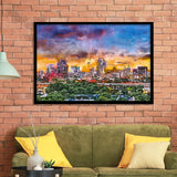 San Antonio Texas Usa Downtown Skyline City Art Watercolor Framed Art Prints Wall Art Decor,Framed Picture