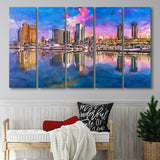 San Diego California Usa Downtown City 5 Pieces Extra Large Canvas Prints Wall Art Home Decor