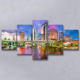 San Juan Puerto Rico Caribbean Coast 5 Pieces Mixed Canvas Prints Wall Art Home Decor