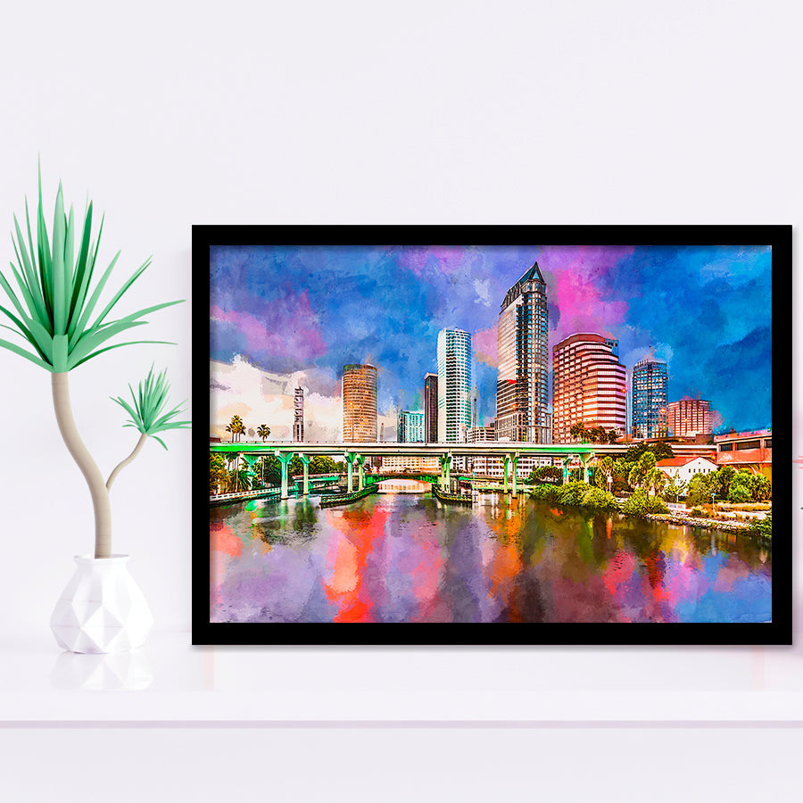 San Juan Puerto Rico Caribbean Coast City Art Watercolor Framed Art Prints Wall Art Decor,Framed Picture
