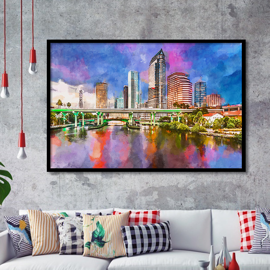 San Juan Puerto Rico Caribbean Coast City Art Watercolor Framed Art Prints Wall Art Decor,Framed Picture
