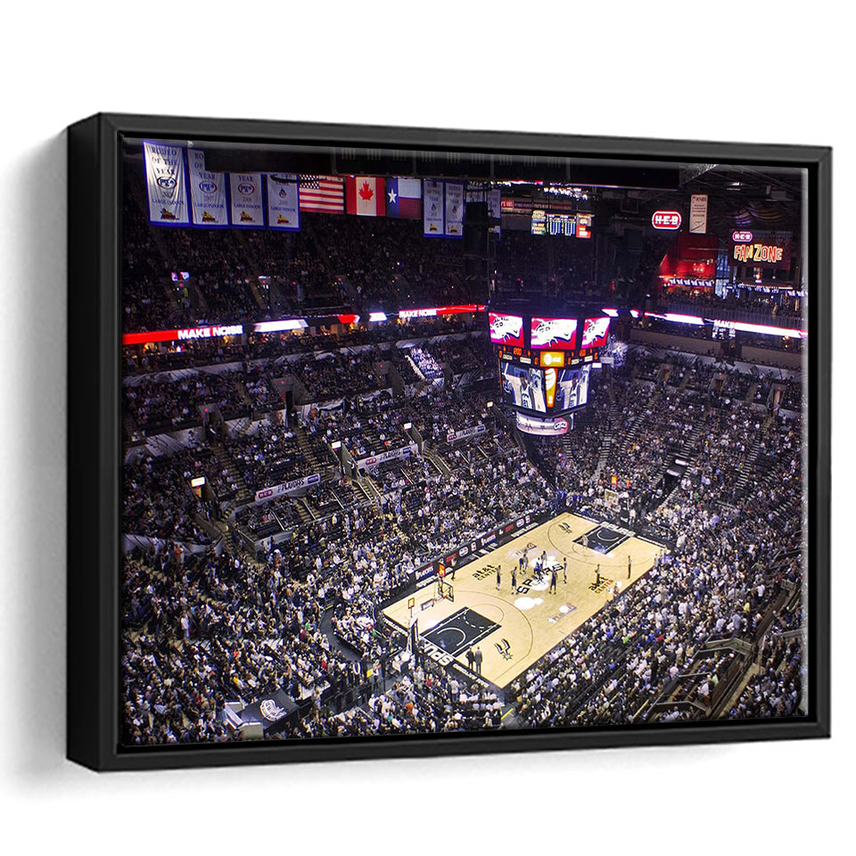 San Antonio Spurs Wall Art ATT Center Stadium Framed Canvas Prints,Sport Stadium Art Prints, Fan Gift