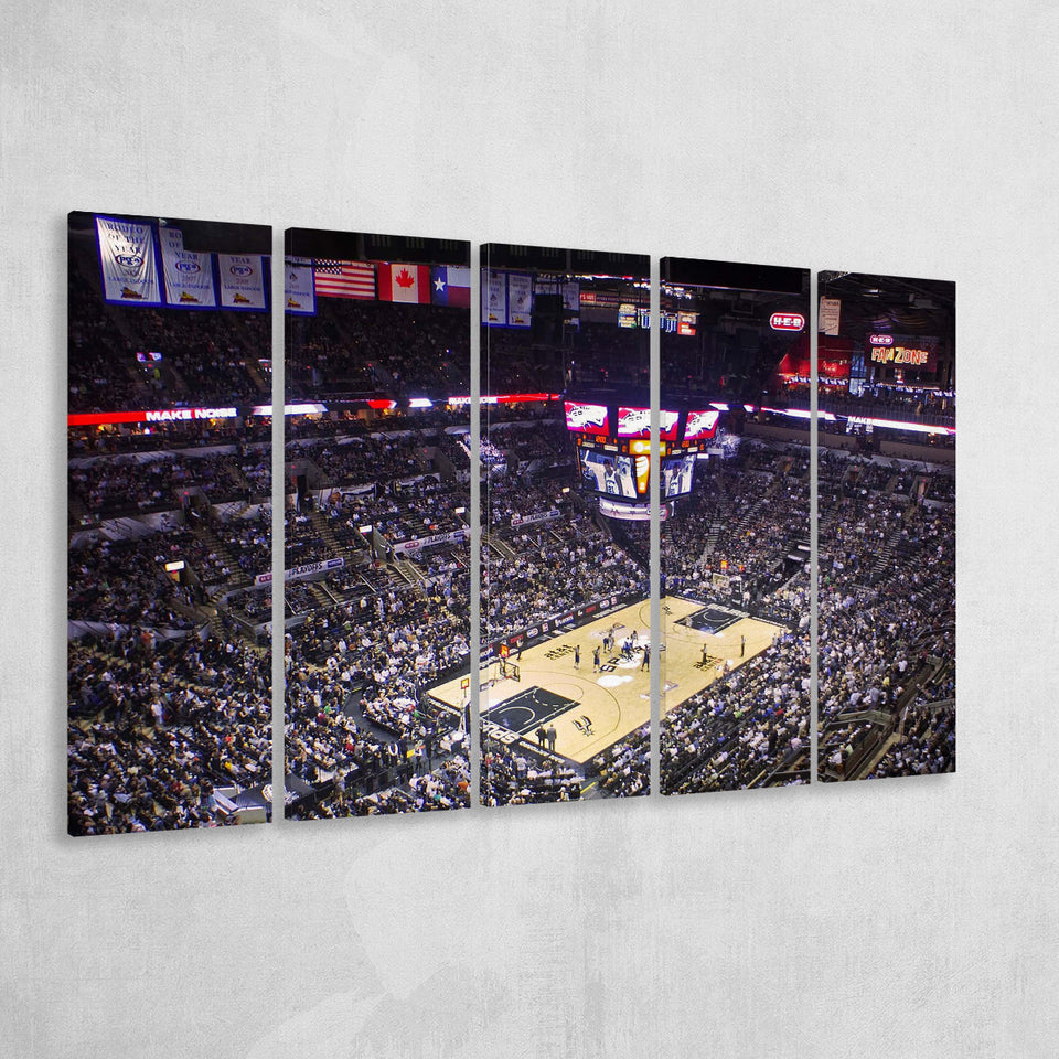 San Antonio Spurs Wall Art ATT Center Stadium Canvas Prints,Multi Panels B,Sport Stadium Art Prints, Fan Gift