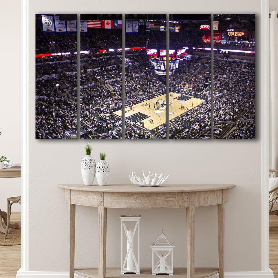 San Antonio Spurs Wall Art ATT Center Stadium Canvas Prints,Multi Panels B,Sport Stadium Art Prints, Fan Gift