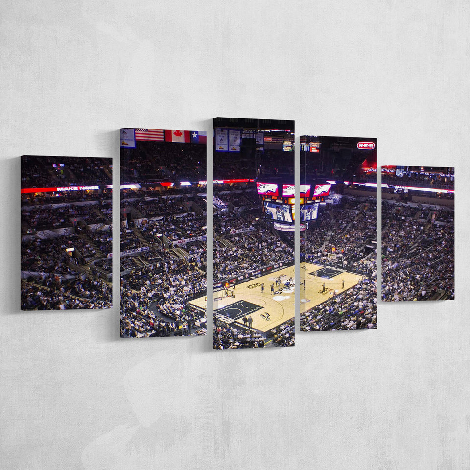 San Antonio Spurs Wall Art ATT Center Stadium Canvas Prints,Multi Panels,Sport Stadium Art Prints, Fan Gift