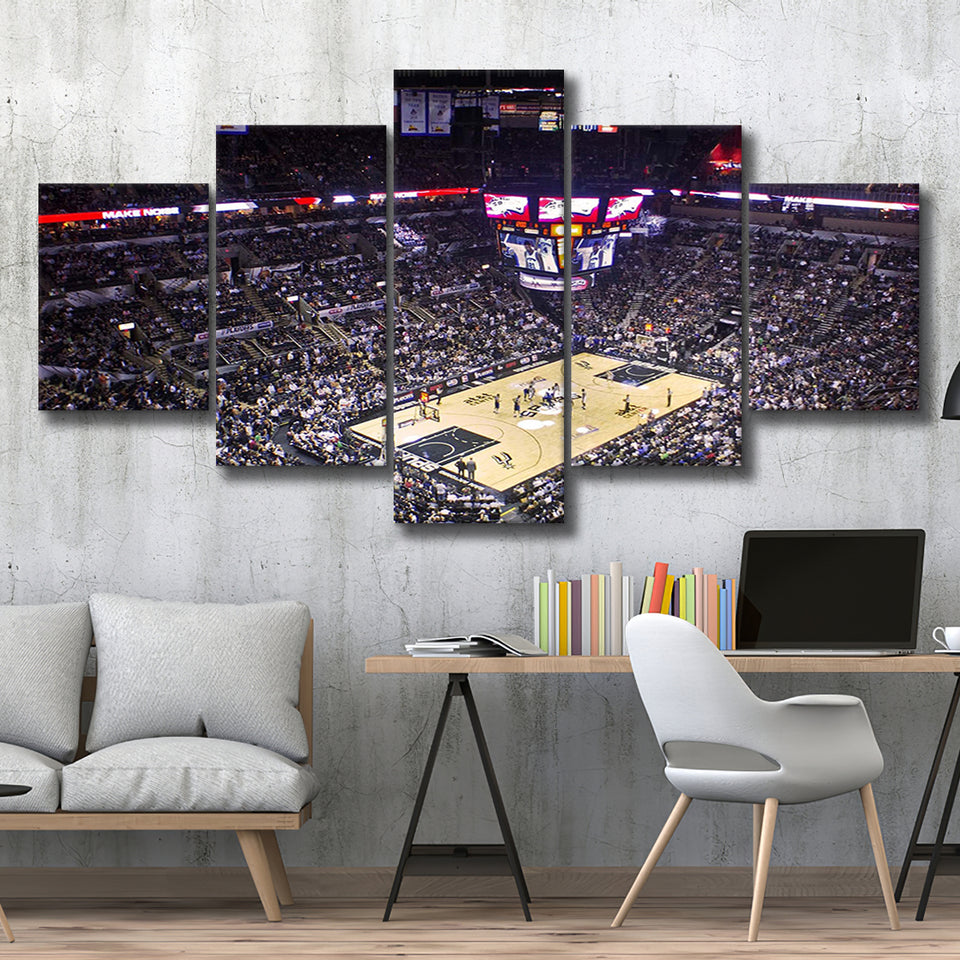 San Antonio Spurs Wall Art ATT Center Stadium Canvas Prints,Multi Panels,Sport Stadium Art Prints, Fan Gift