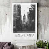 San Antonio, Usa Black And White Art Canvas Prints Wall Art Home Decor