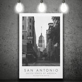 San Antonio, Usa Black And White Art Canvas Prints Wall Art Home Decor
