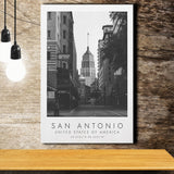 San Antonio, Usa Black And White Art Canvas Prints Wall Art Home Decor