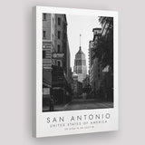 San Antonio, Usa Black And White Art Canvas Prints Wall Art Home Decor