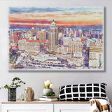 San Antonio Watercolor San Antonio Texas, Sport Art Prints Fan Gift, Canvas Prints Wall Art Decor