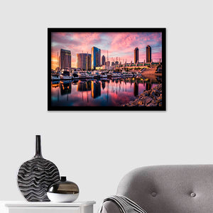 San Diego City In California Framed Wall Art Prints - Framed Prints, Prints for Sale, Framed Art