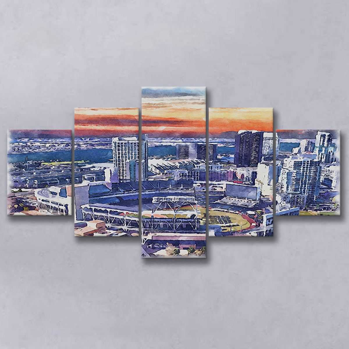 San Diego Padres - Petco Park - Team Colors - 18x24 Canvas
