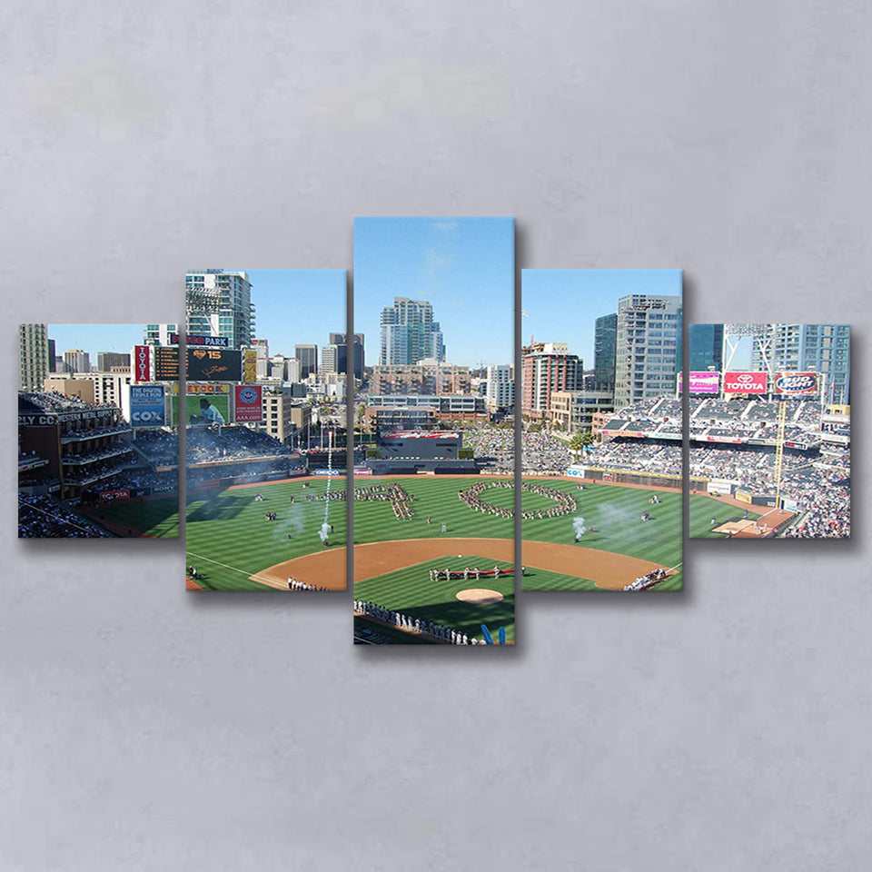 San Diego Padres Stadium Canvas Prints Petco Park Stadium Wall,Multi Panels,Sport Stadium Art Prints, Fan Gift