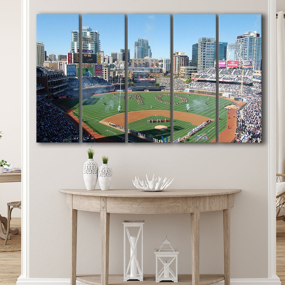 San Diego Padres Stadium Canvas Prints Petco Park Stadium Wall,Multi Panels B,Sport Stadium Art Prints, Fan Gift