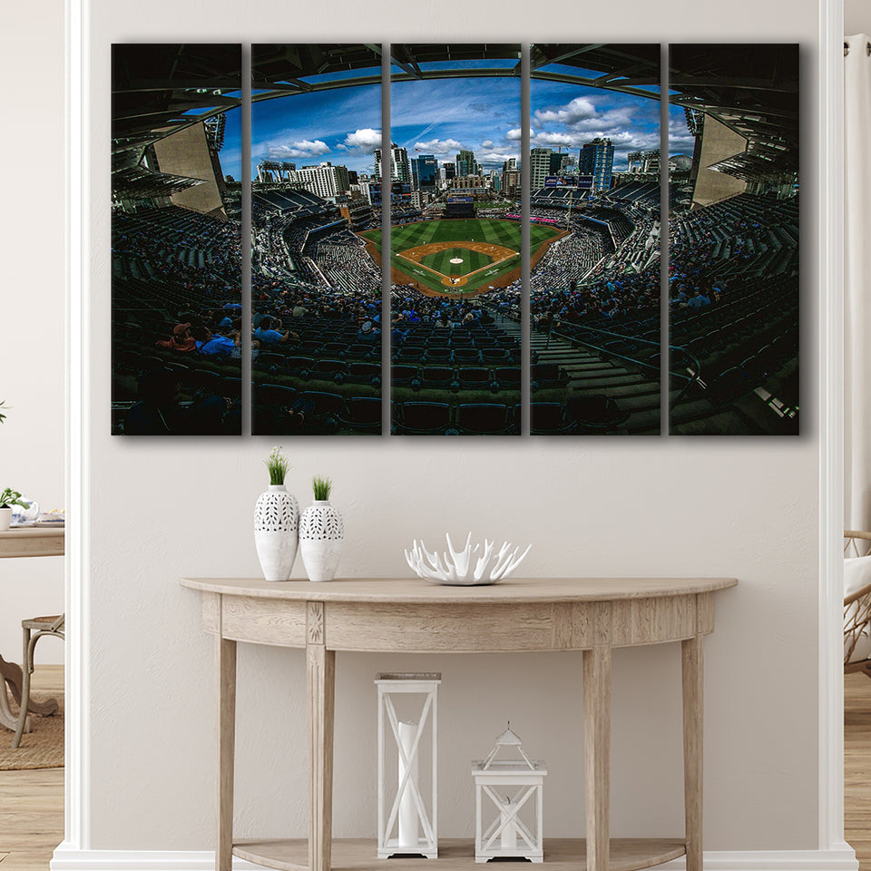 San Diego Padres Stadium Canvas Prints Petco Park Wall Art,Multi Panels B,Sport Stadium Art Prints, Fan Gift
