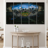 San Diego Padres Stadium Canvas Prints Petco Park Wall Art,Multi Panels B,Sport Stadium Art Prints, Fan Gift