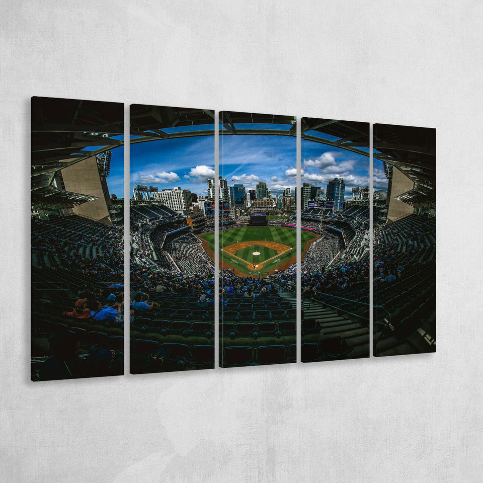 San Diego Padres Stadium Canvas Prints Petco Park Wall Art,Multi Panels B,Sport Stadium Art Prints, Fan Gift