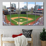 San Diego Padres Stadium Canvas Prints Petco Park Wall Art,Multi Panels B,Sport Stadium Art Prints, Fan Gift