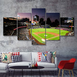 San Diego Padres Stadium Baseball  5 Pieces Canvas Prints Wall Art - Painting Canvas, Multi Panel, Home Wall Decor, For Sale