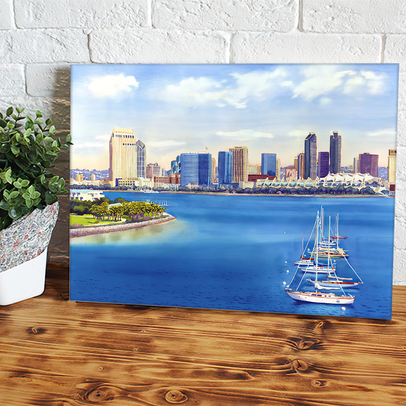 San Diego Skyline With Meridien Canvas Wall Art - Canvas Prints, Prints for Sale, Canvas Painting, Canvas On Sale