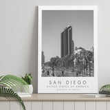 San Diego, Usa Black And White Art Canvas Prints Wall Art Home Decor