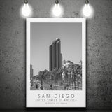 San Diego, Usa Black And White Art Canvas Prints Wall Art Home Decor
