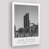 San Diego, Usa Black And White Art Canvas Prints Wall Art Home Decor