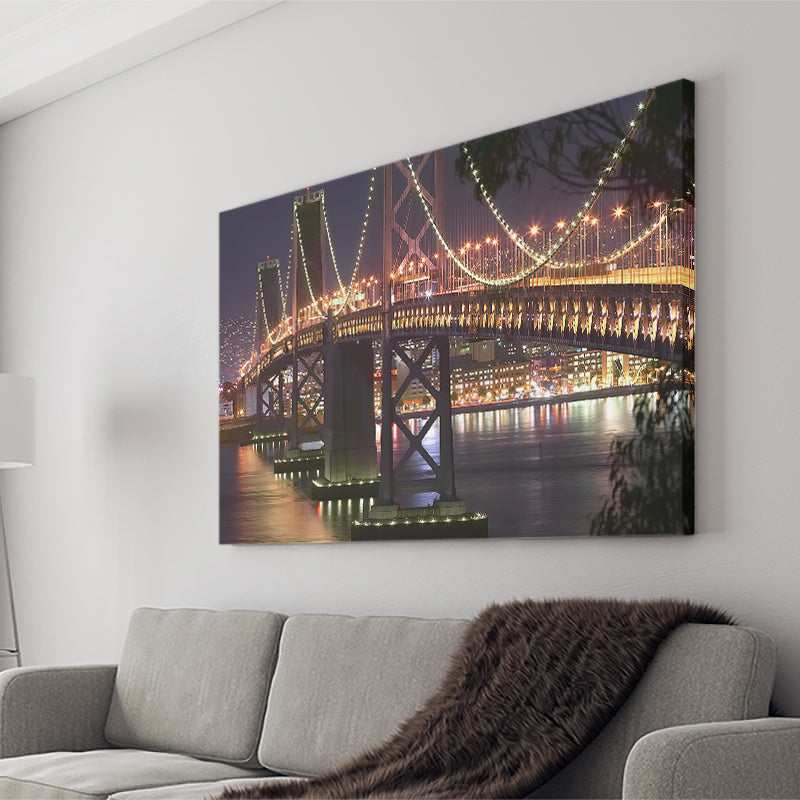 San Francisco Bay Bridge Canvas Wall Art - Canvas Prints, Prints for Sale, Canvas Painting, Canvas On Sale