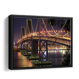 San Francisco Bay Bridge Framed Canvas Wall Art - Framed Prints, Prints for Sale, Canvas Painting