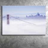 San Francisco Foggy City Canvas Prints Wall Art Decor - Paiting Canvas, Art Prints, Wall Decor, For Sale