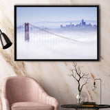San Francisco Foggy City Framed Canvas Prints Wall Art Decor - Paiting Canvas, Art Prints, Floating Frame