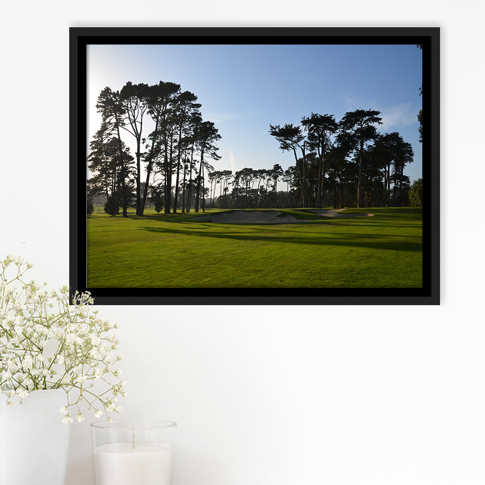San Francisco Gc Courses Beauty At, Golf Art Print, Framed Canvas Prints Wall Art Decor, Floating Frame