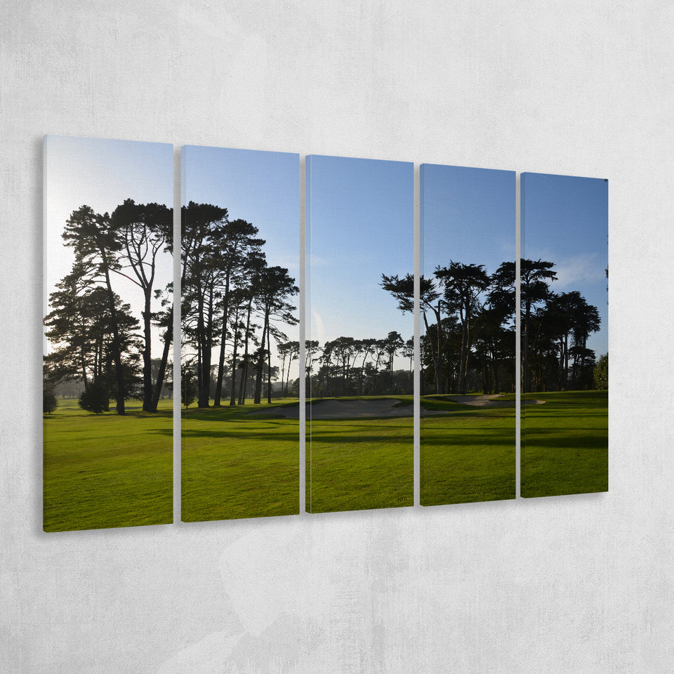 San Francisco Gc Courses Beauty At, 5 Panels Extra Large Canvas Prints Wall Art Decor