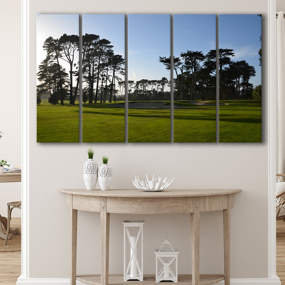 San Francisco Gc Courses Beauty At, 5 Panels Extra Large Canvas Prints Wall Art Decor