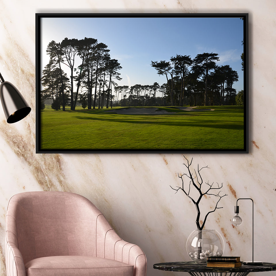 San Francisco Gc Courses Beauty At, Golf Art Print, Framed Canvas Prints Wall Art Decor, Floating Frame