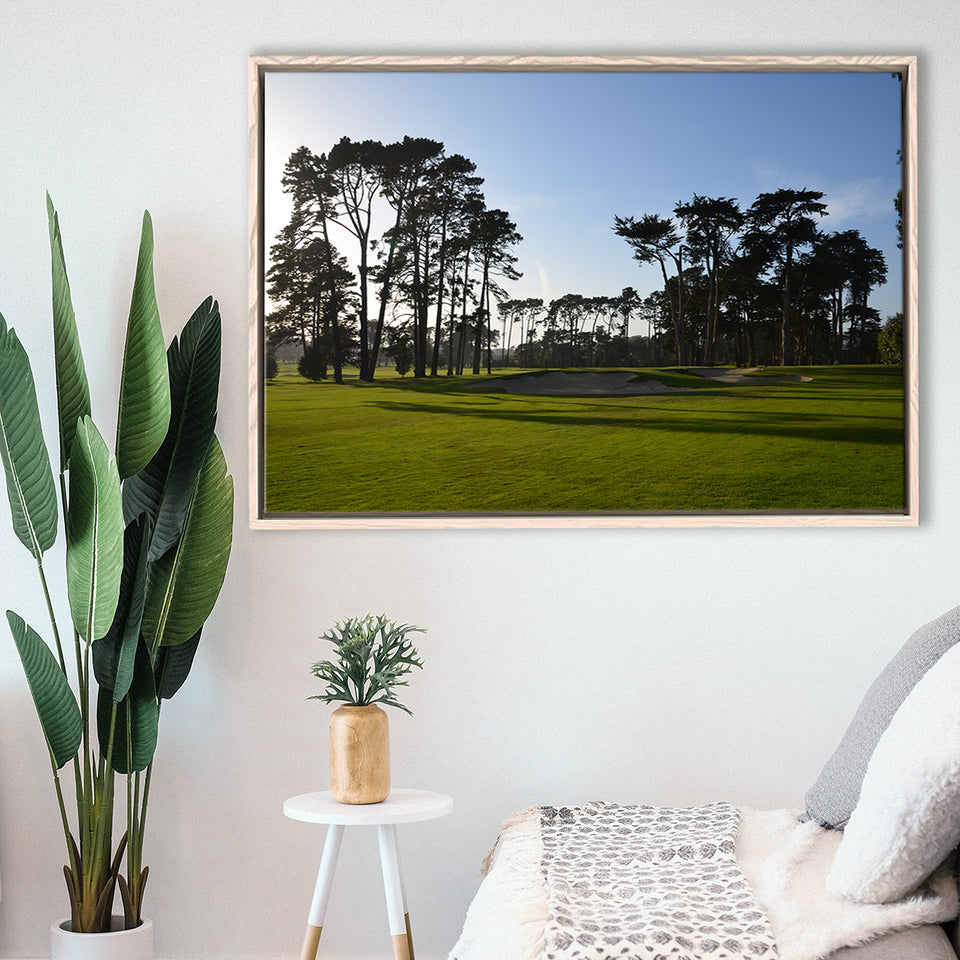 San Francisco Gc Courses Beauty At, Golf Art Print, Framed Canvas Prints Wall Art Decor, Floating Frame