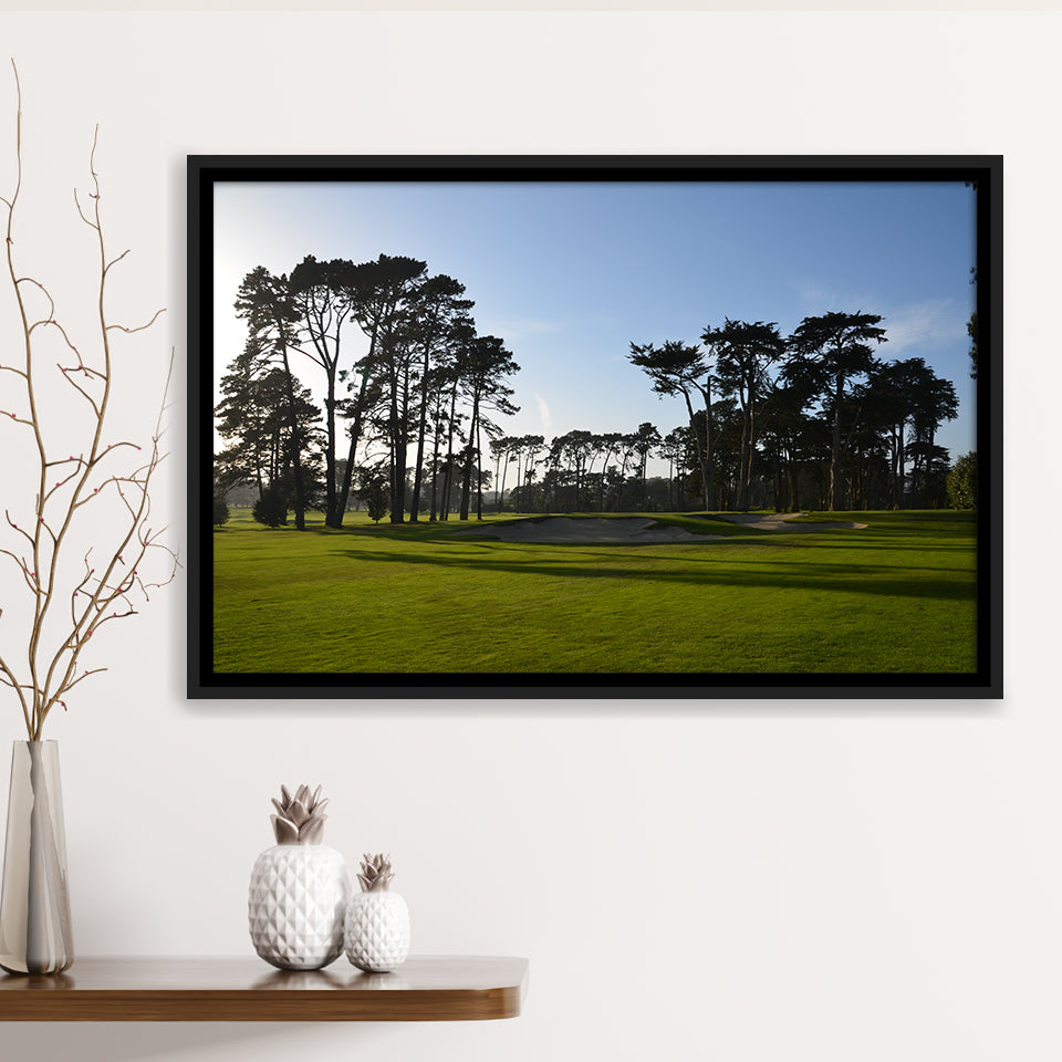San Francisco Gc Courses Beauty At, Golf Art Print, Framed Canvas Prints Wall Art Decor, Floating Frame