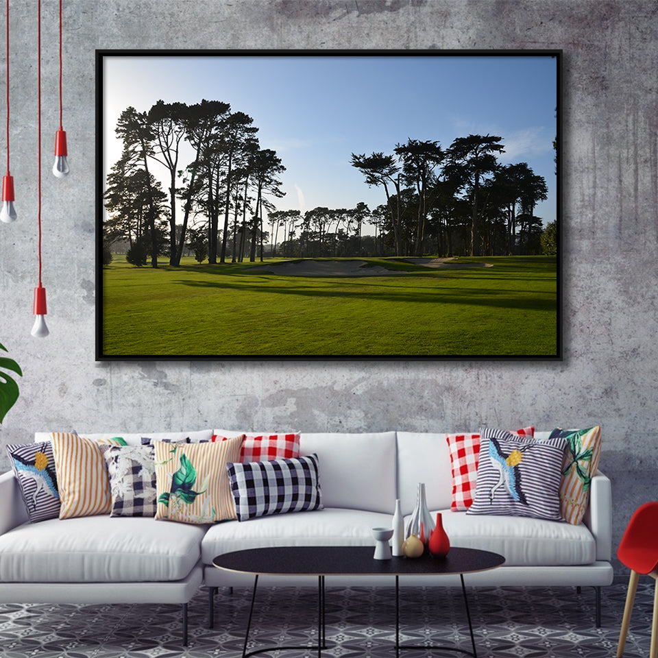 San Francisco Gc Courses Beauty At, Golf Art Print, Framed Canvas Prints Wall Art Decor, Floating Frame