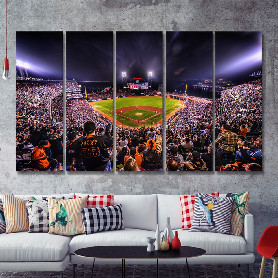 San Francisco Giants Baseball Stadiums 5 Pieces Canvas Prints Wall Art –  UnixCanvas