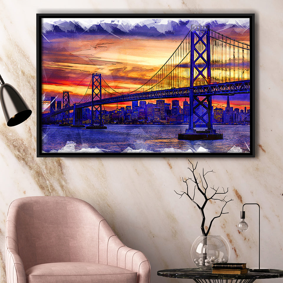 San Francisco Painting Framed Canvas Prints Wall Art Decor - Painting Canvas, Framed Picture, Home Decor