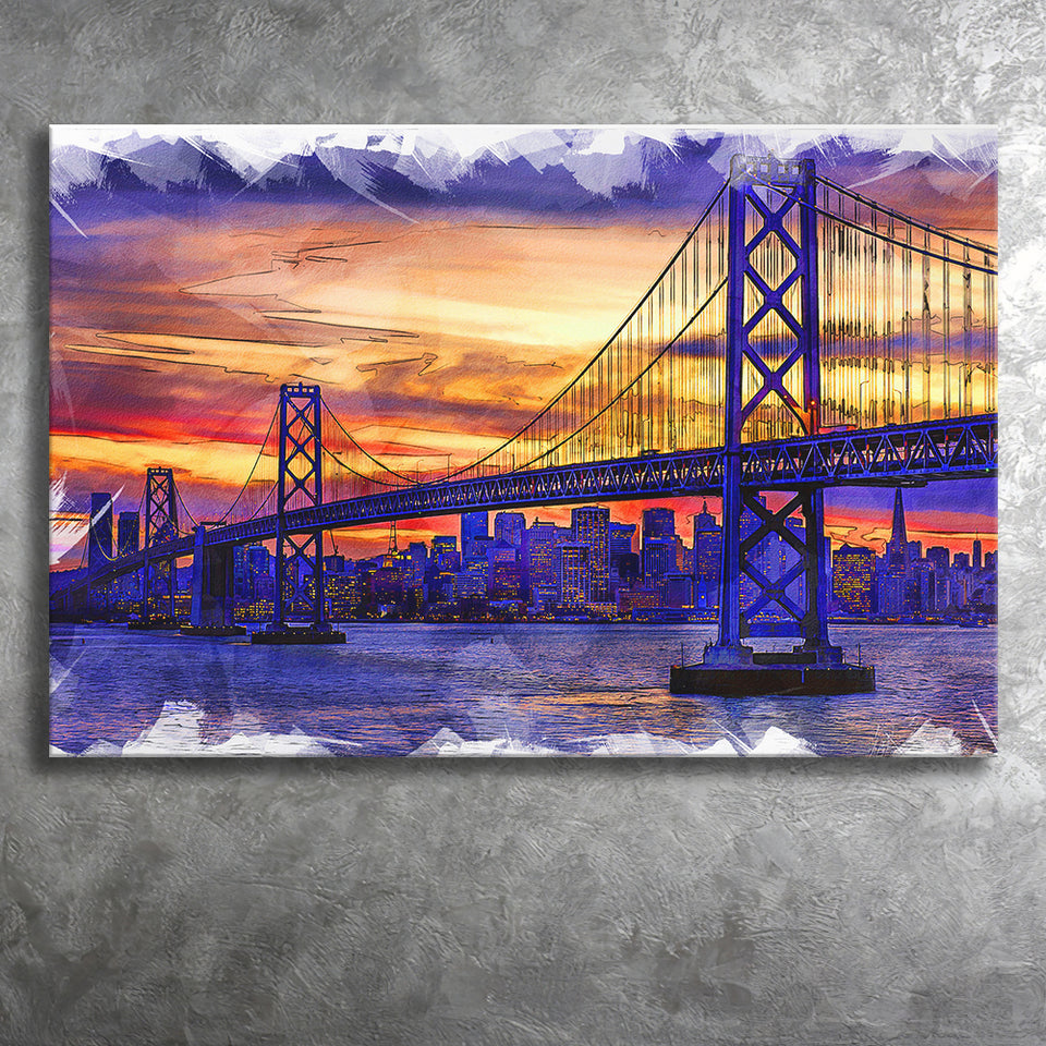 San Francisco Painting Canvas Prints Wall Art Decor - Painting Canvas, Art Print, Home Decor, Ready to Hang